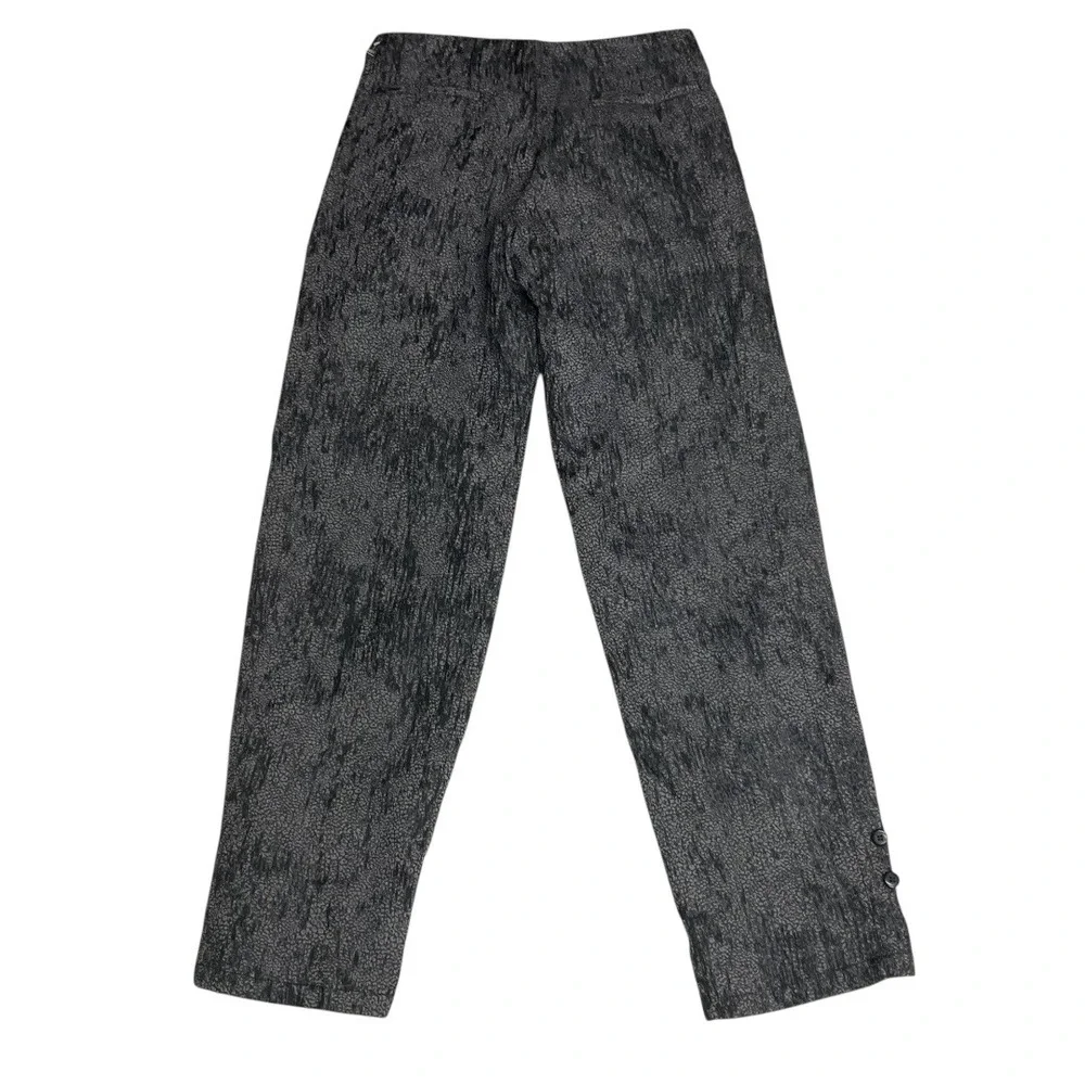 Emporio Armani Main Line Metallic Jacquard Pants S/M Silver Black NWT $495‎